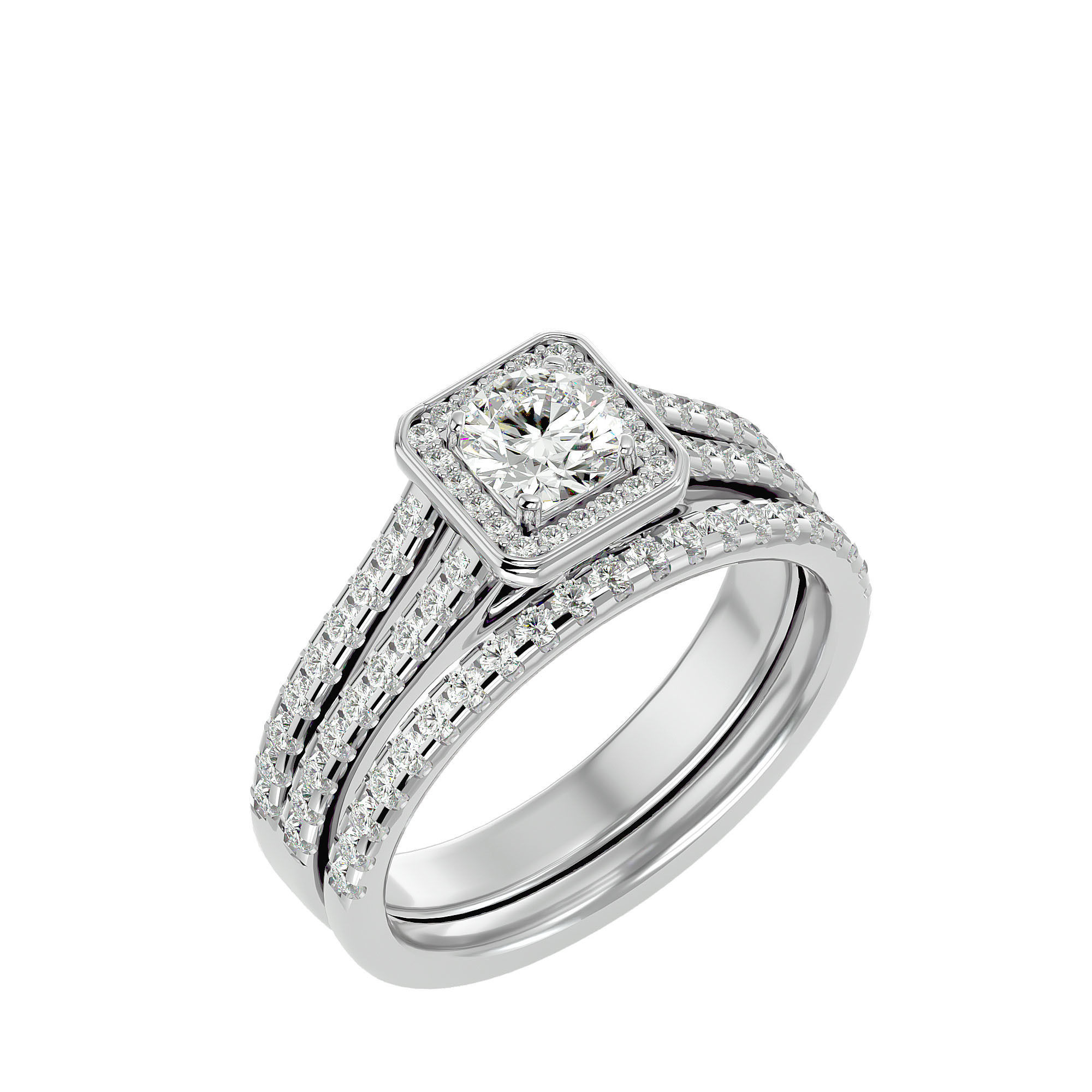 Solitaire ring model 3D print model_20