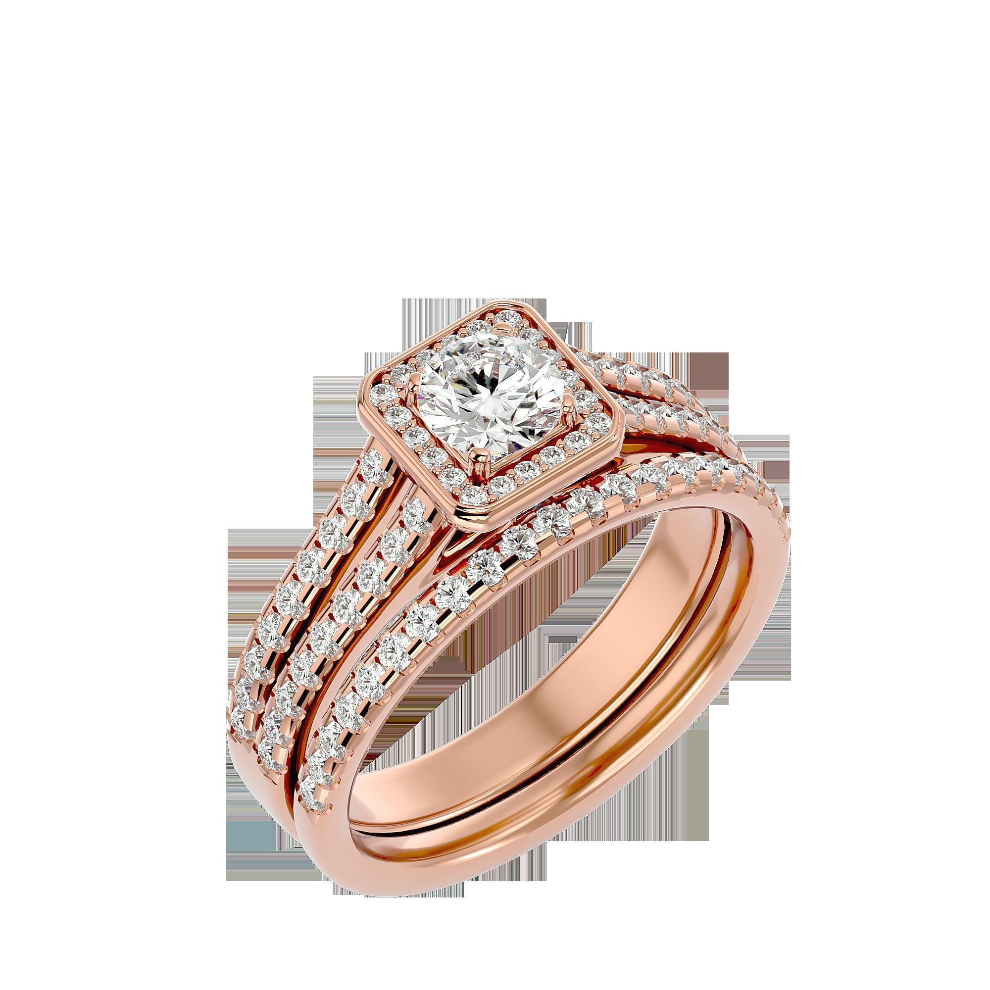 Solitaire ring model 3D print model_25