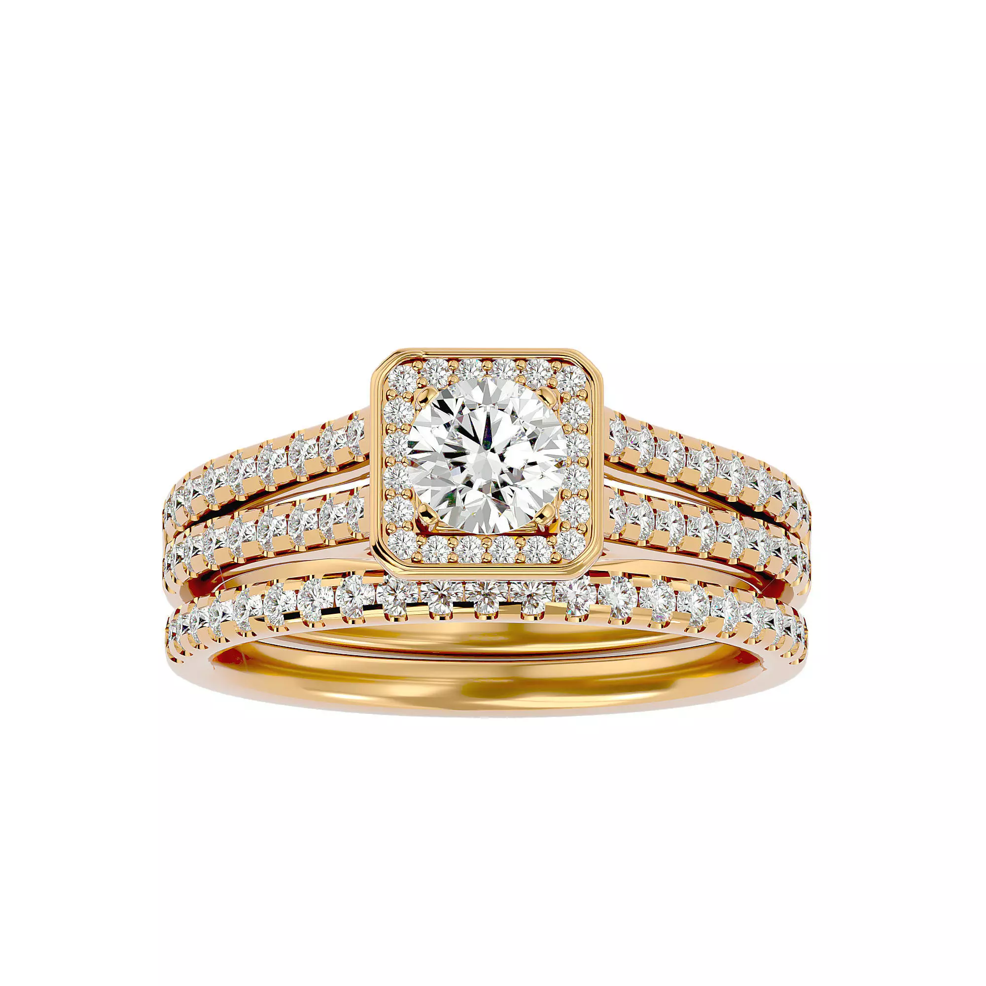 Solitaire ring model 3D print model_0