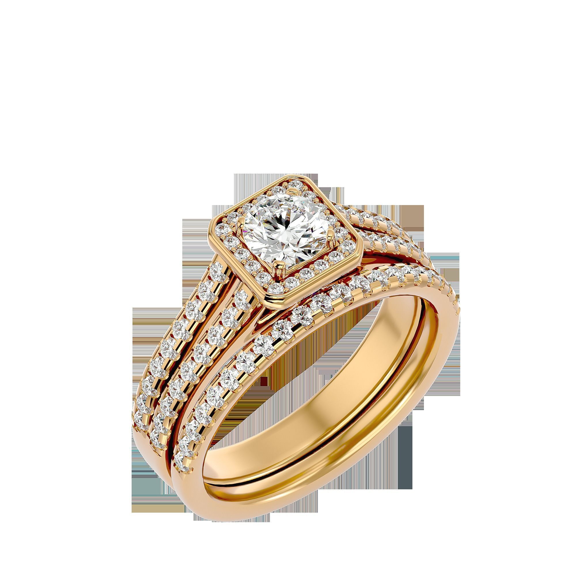 Solitaire ring model 3D print model_23