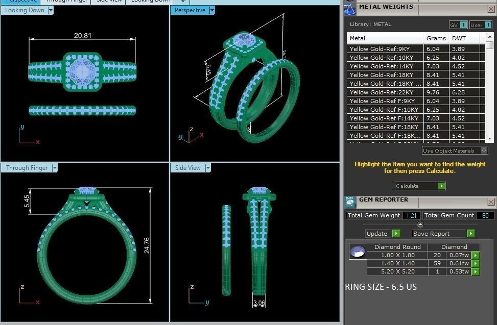 Solitaire ring model 3D print model_2