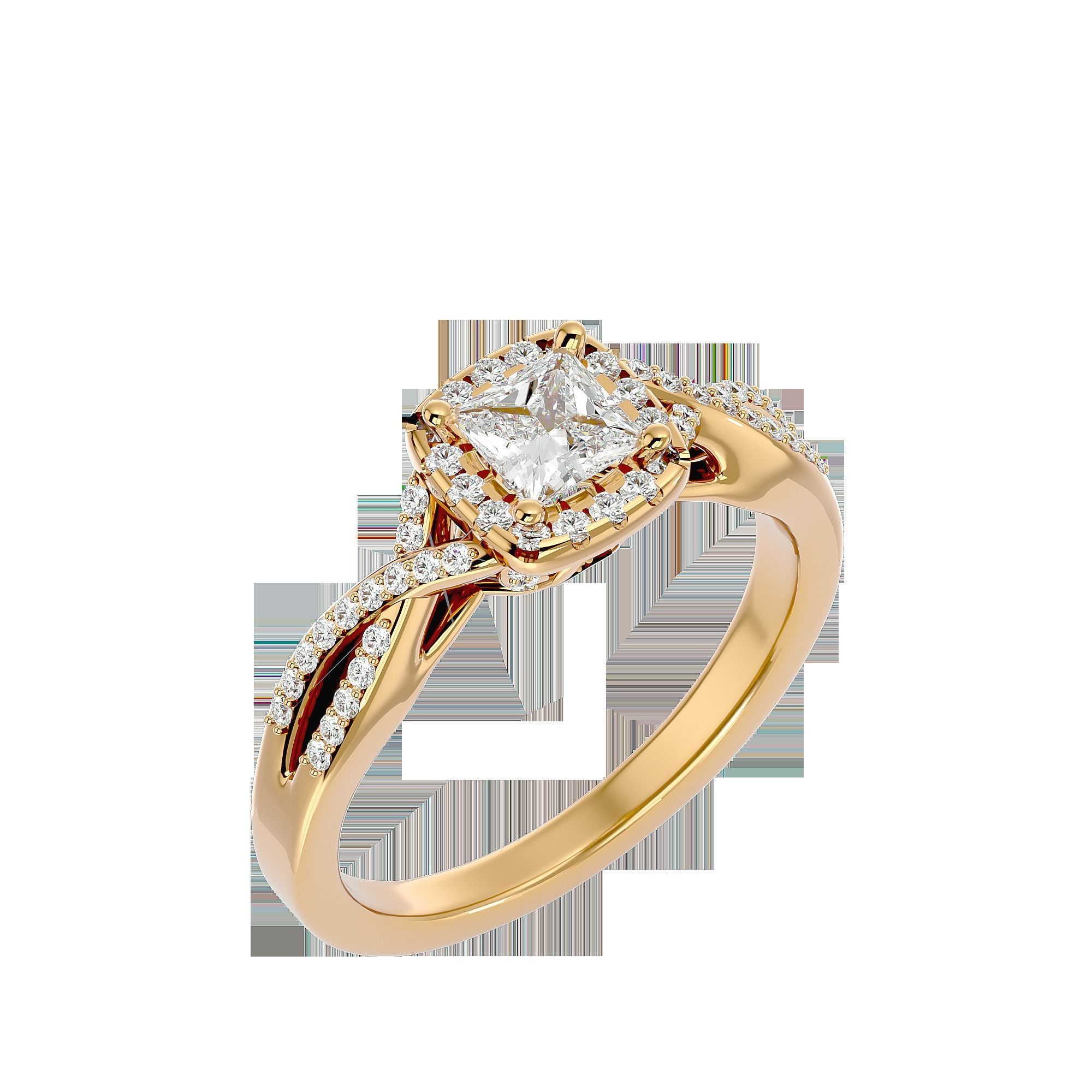 Solitaire ring model 3D print model_22