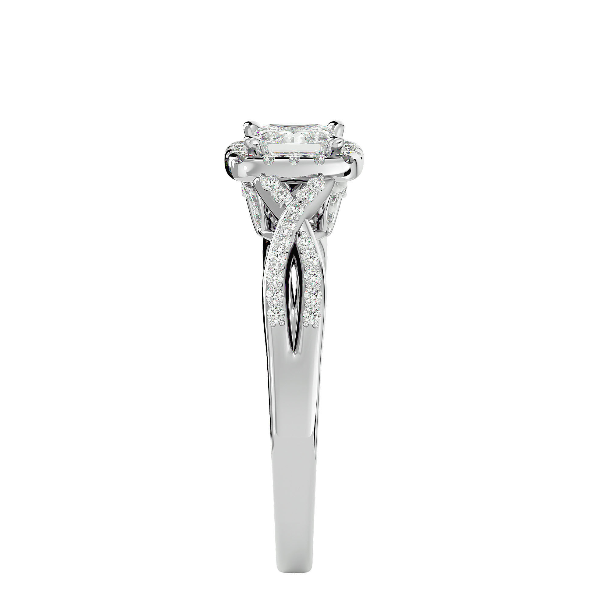 Solitaire ring model 3D print model_17