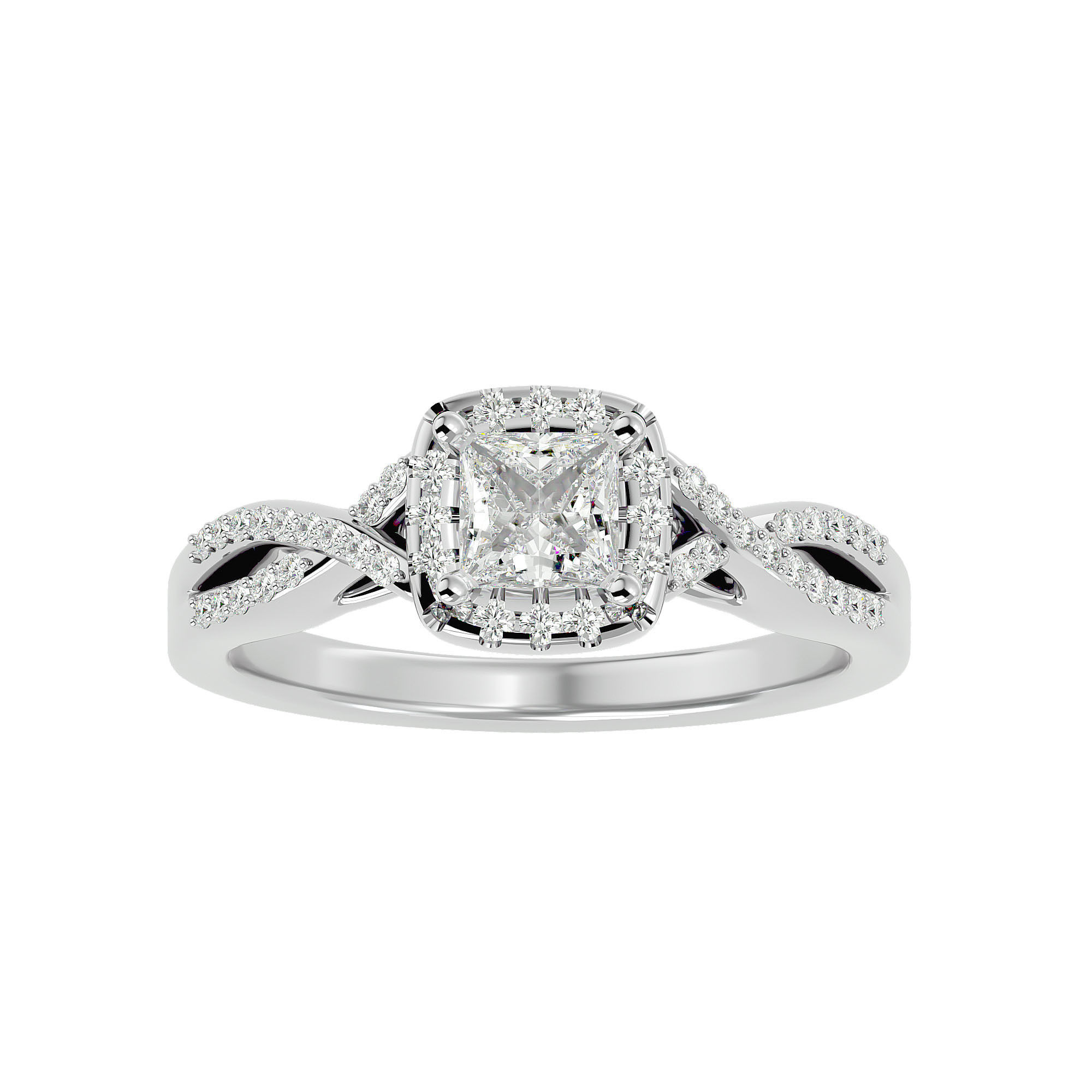 Solitaire ring model 3D print model_5
