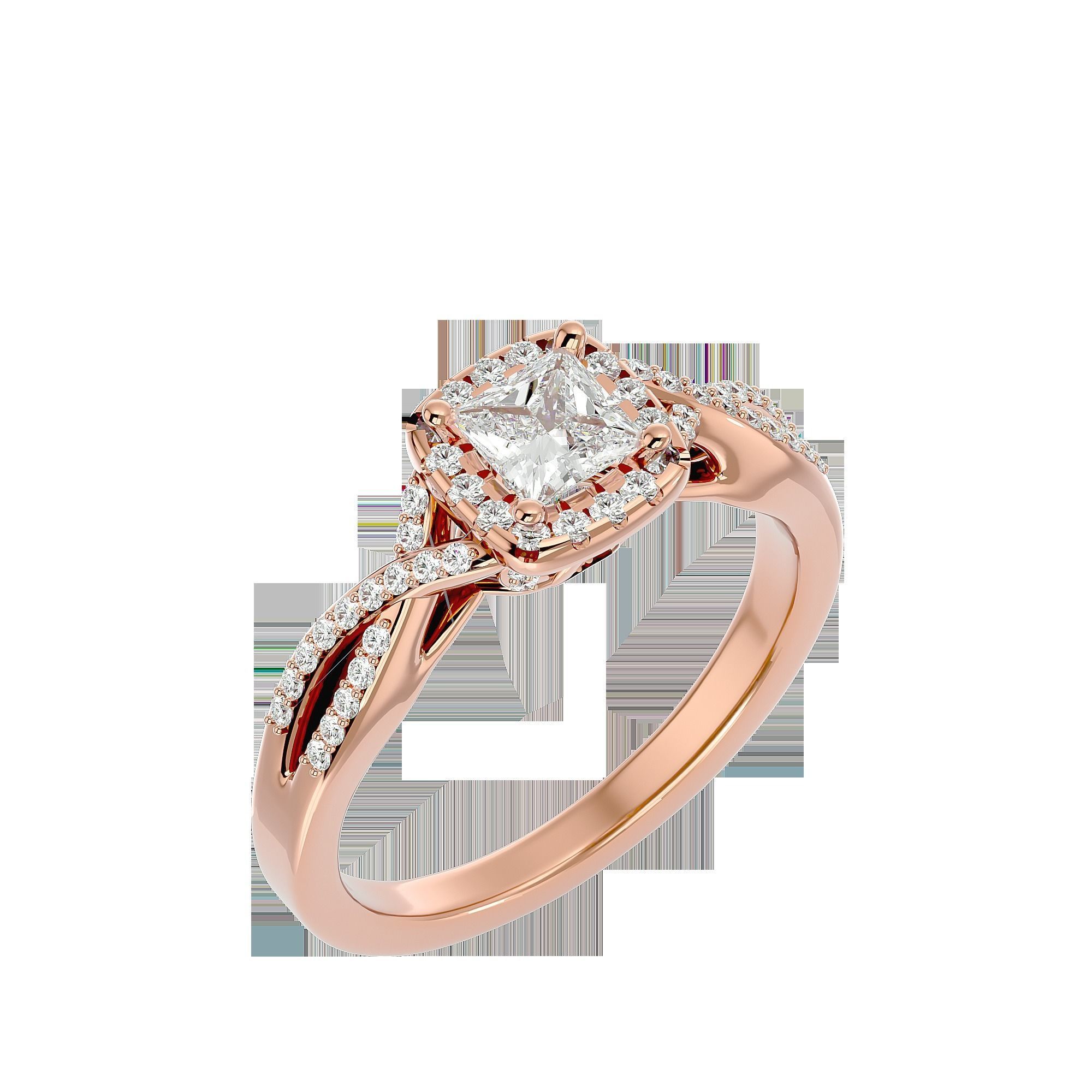 Solitaire ring model 3D print model_24