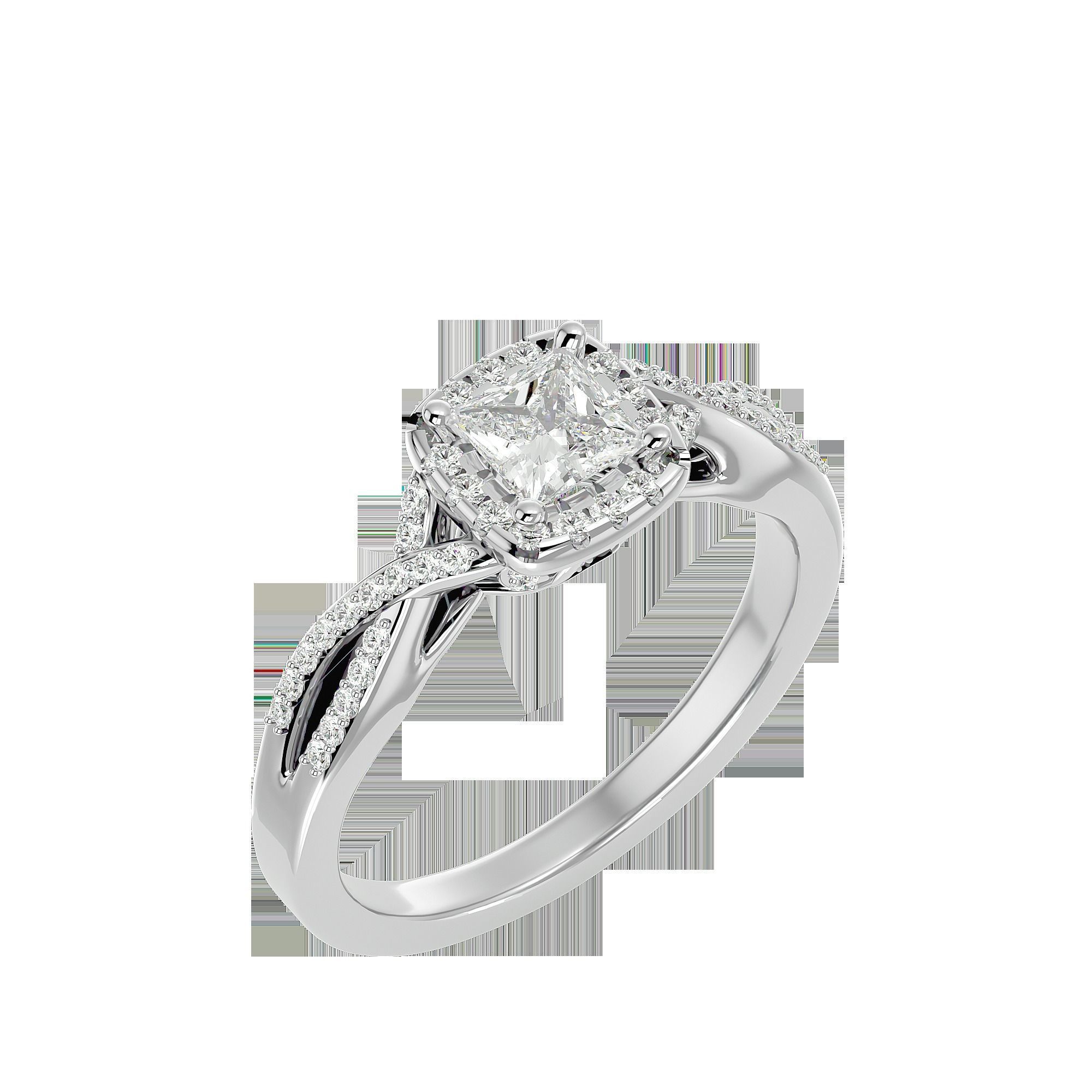 Solitaire ring model 3D print model_20