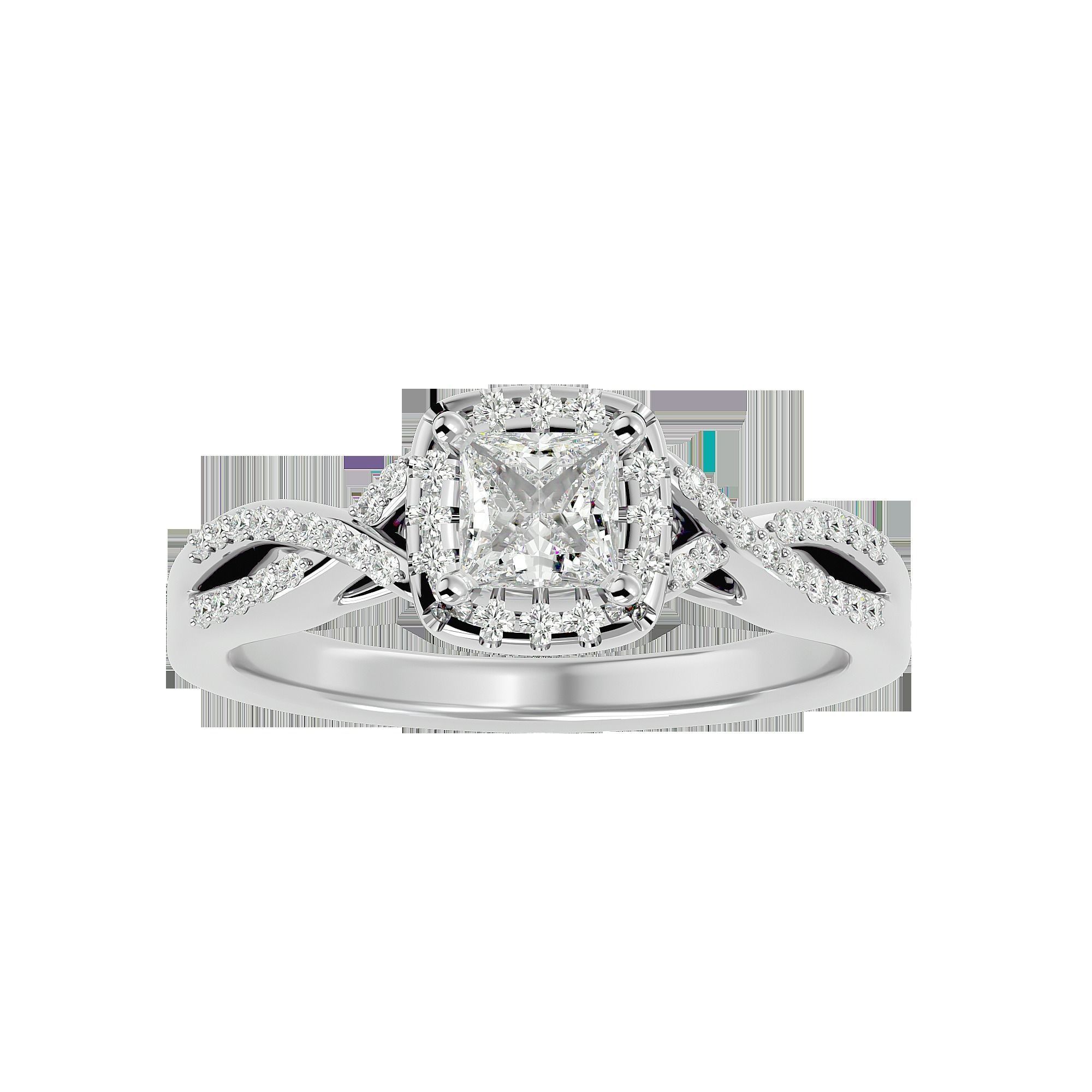 Solitaire ring model 3D print model_6