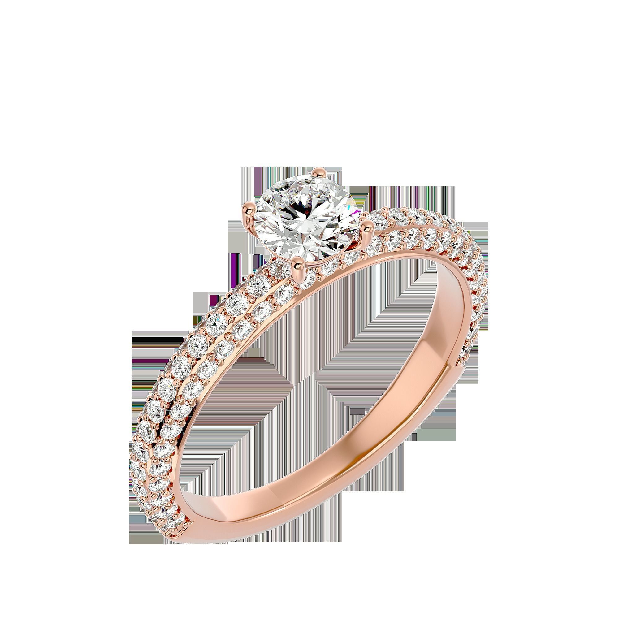 Solitaire ring model 3D print model_23