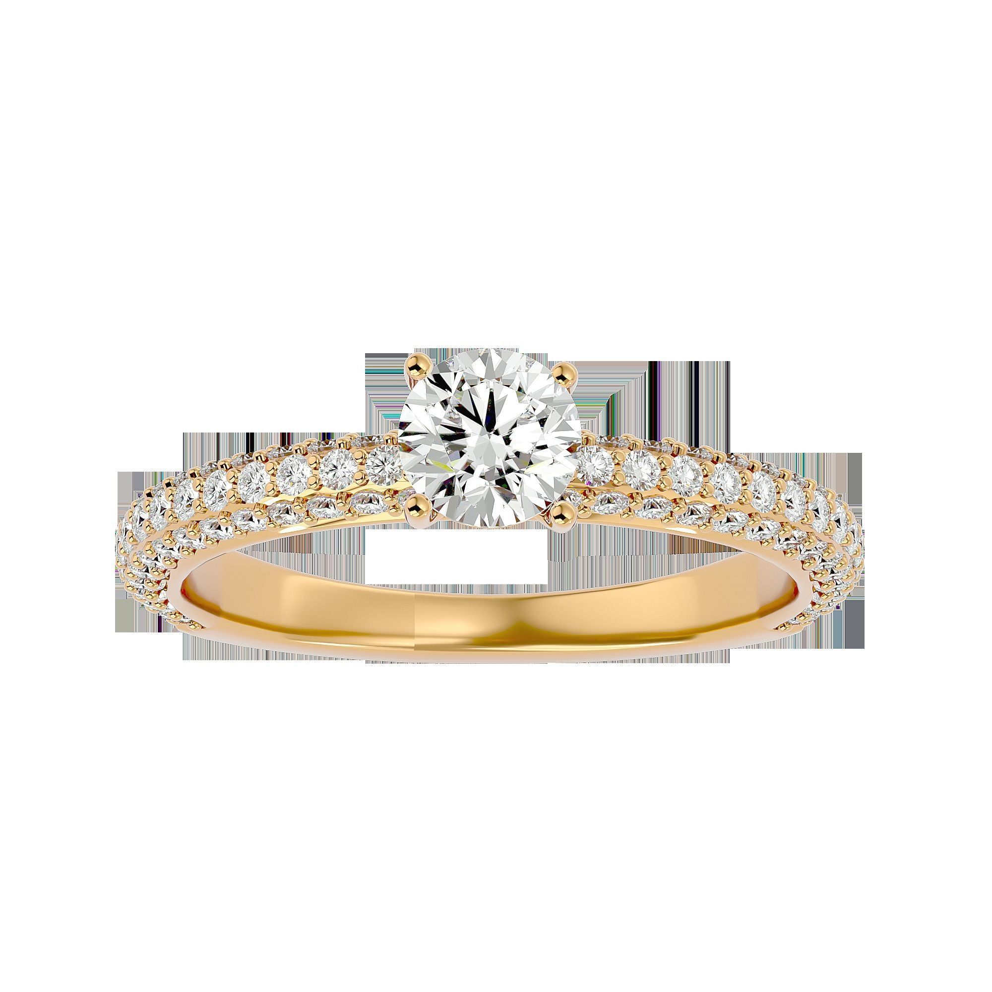 Solitaire ring model 3D print model_1