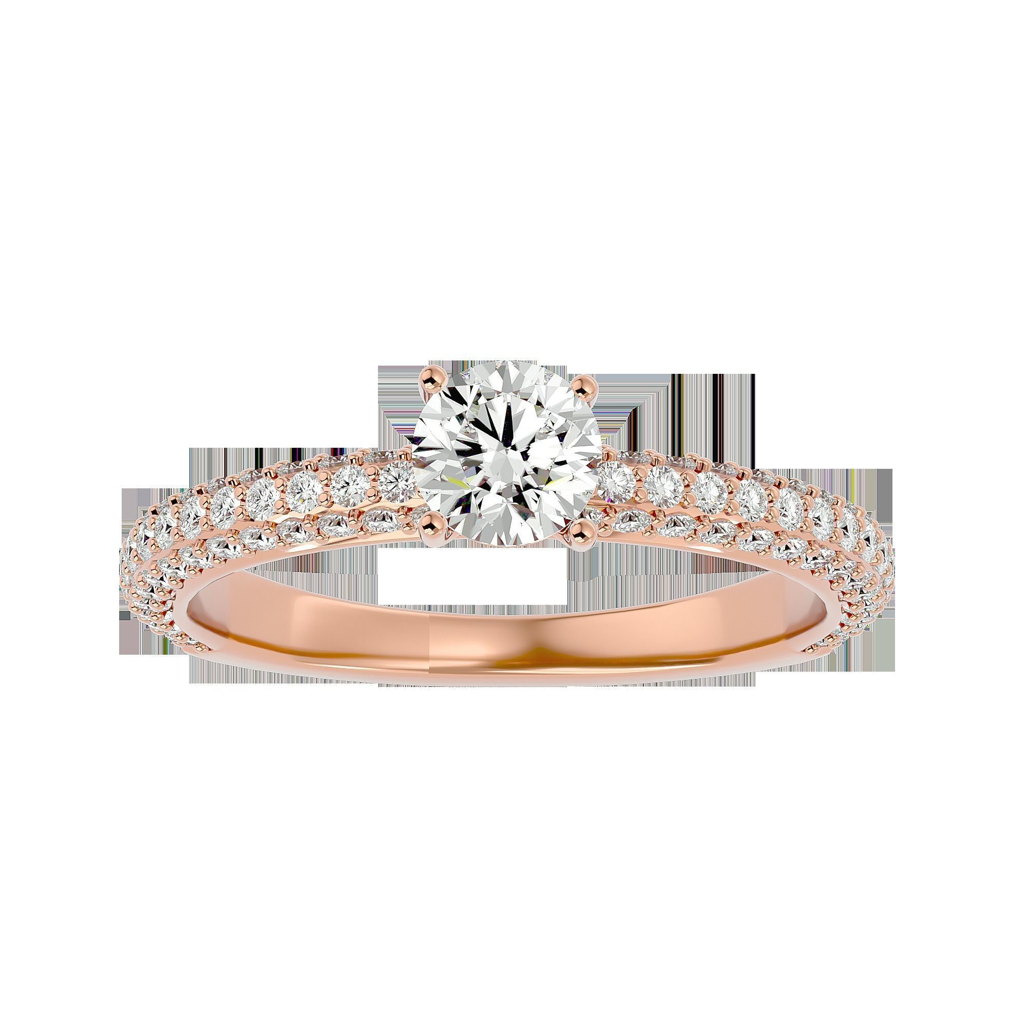 Solitaire ring model 3D print model_3