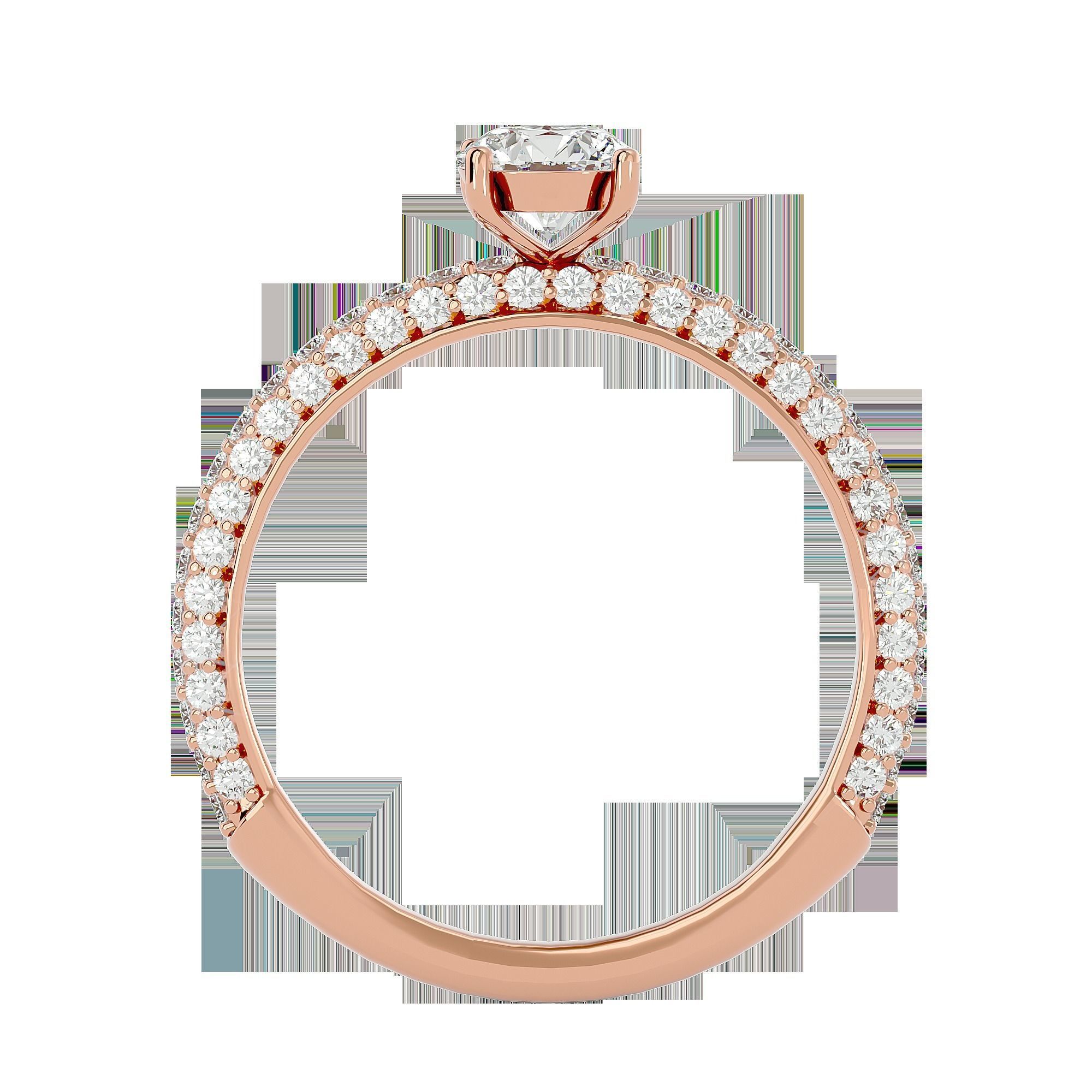 Solitaire ring model 3D print model_11