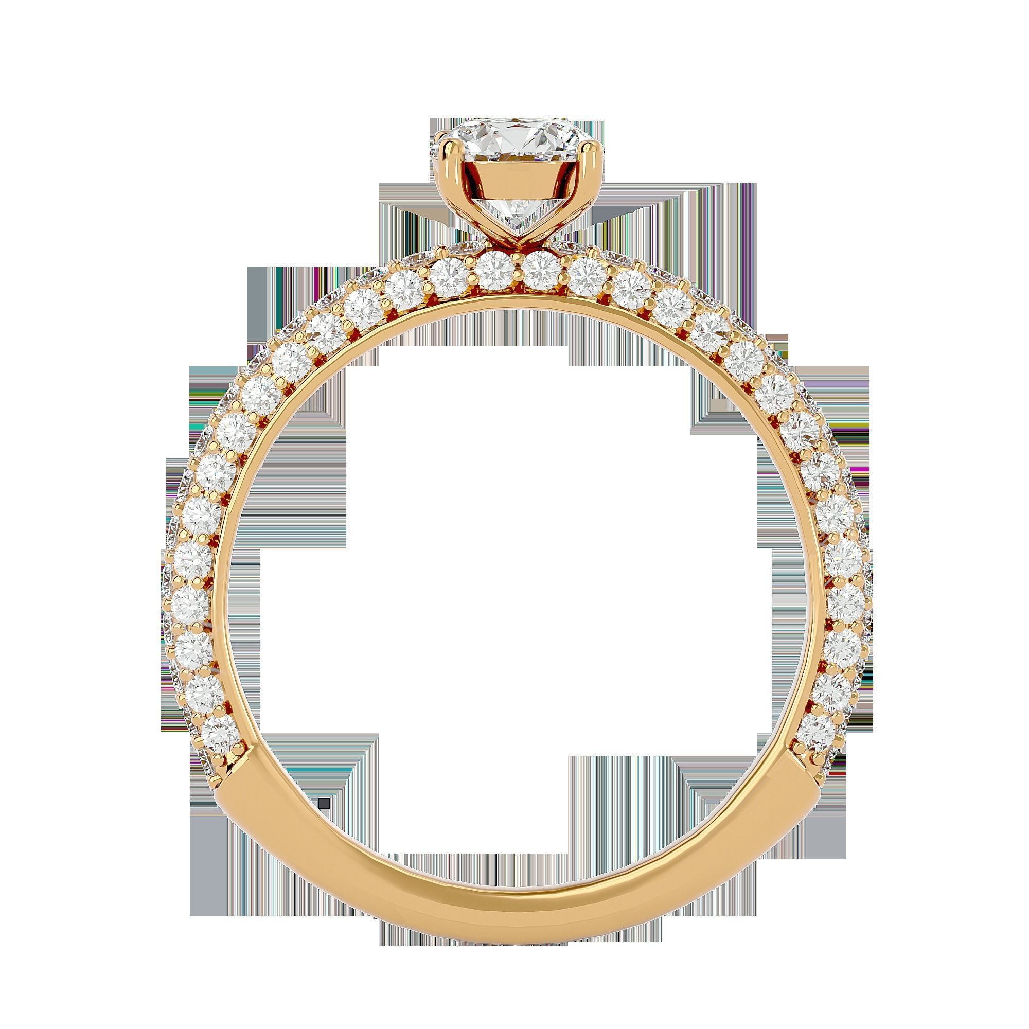 Solitaire ring model 3D print model_9