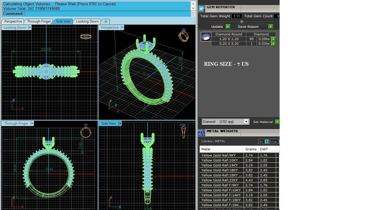 Solitaire ring model 3D print model_24