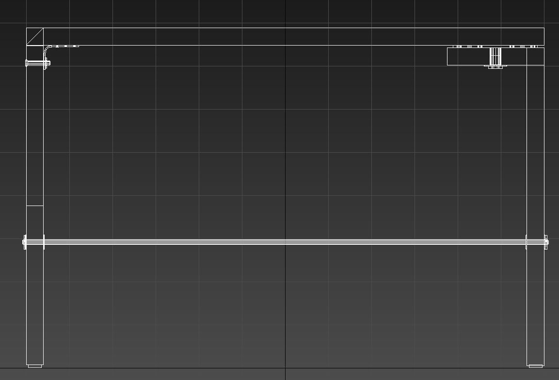 Metal and wood desk 3D model_14