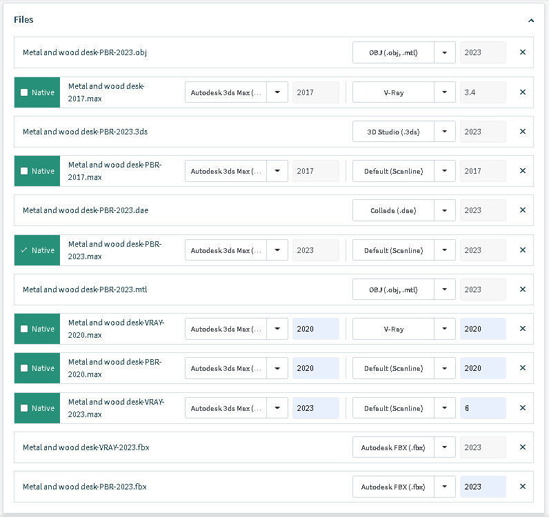 Metal and wood desk 3D model_17