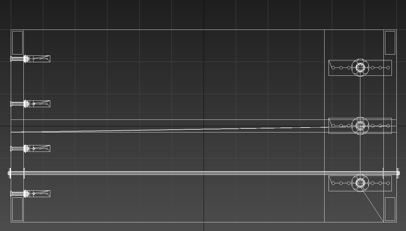 Metal and wood desk 3D model_15