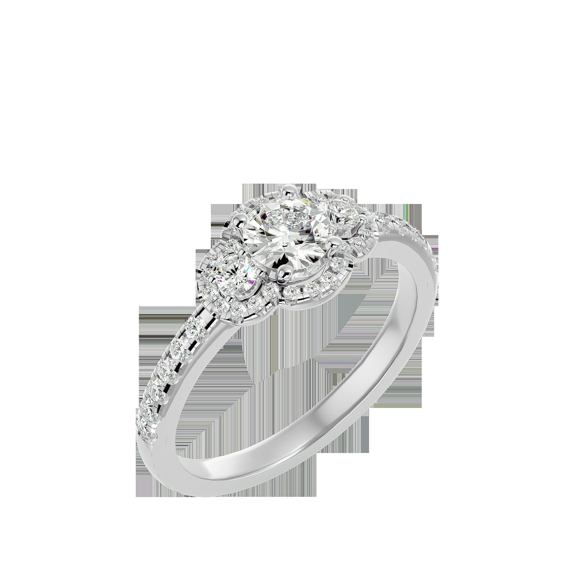 Solitaire ring model 3D print model_21