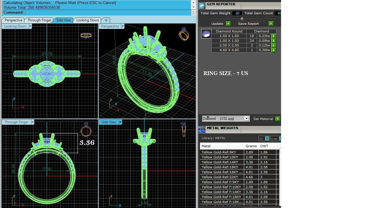 Solitaire ring model 3D print model_2