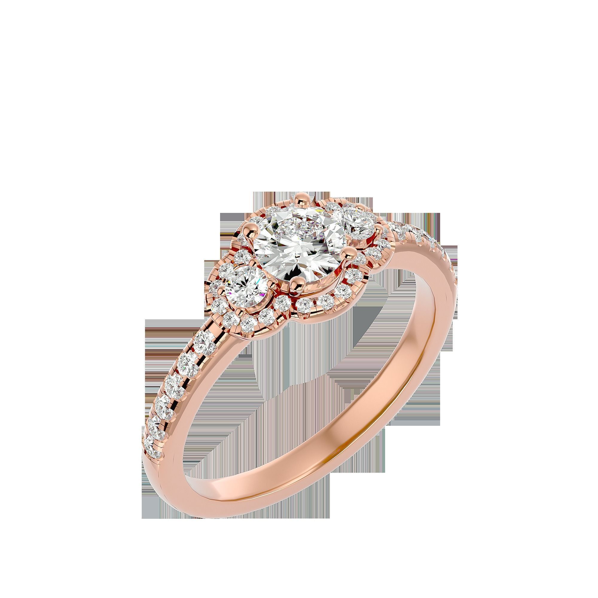 Solitaire ring model 3D print model_25