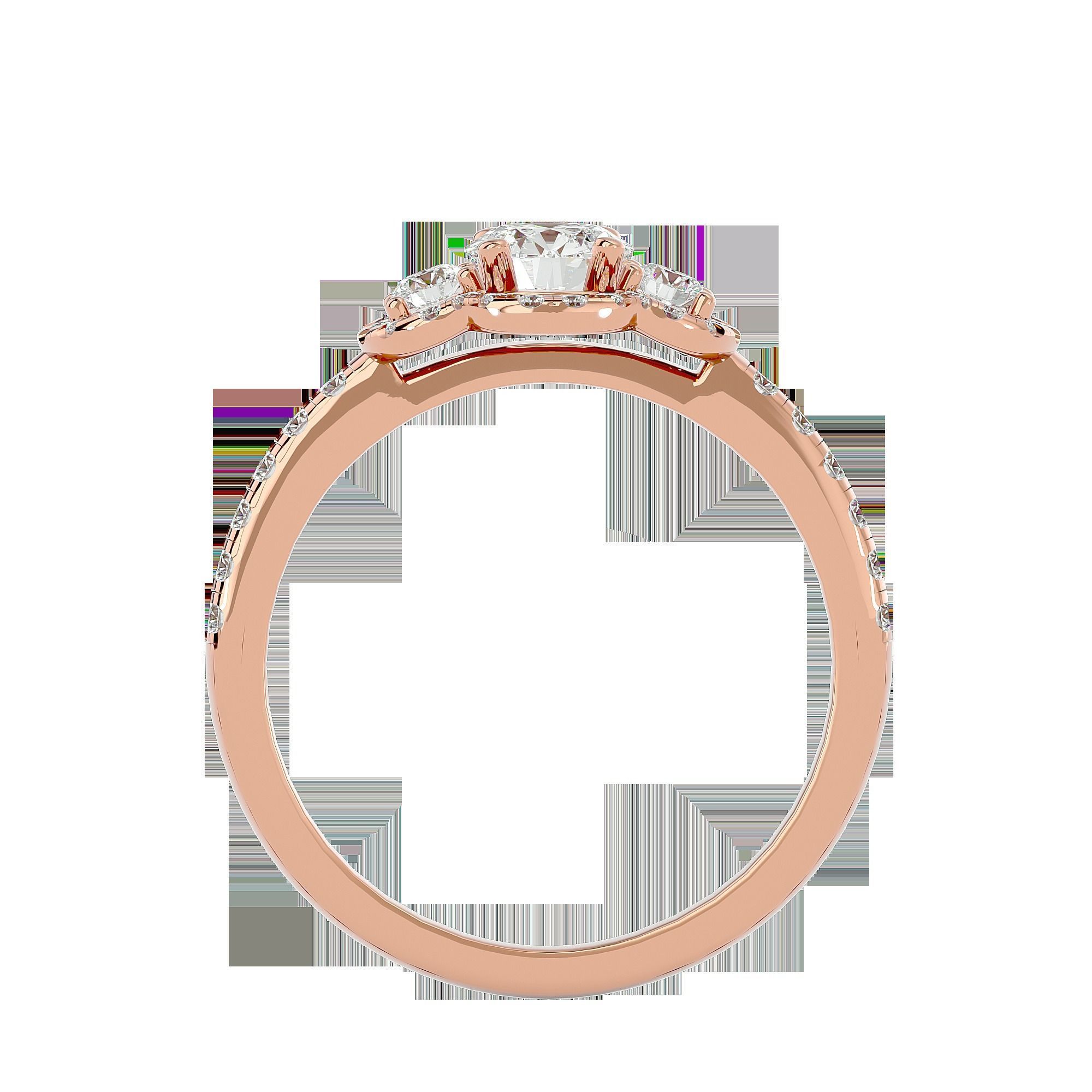 Solitaire ring model 3D print model_13