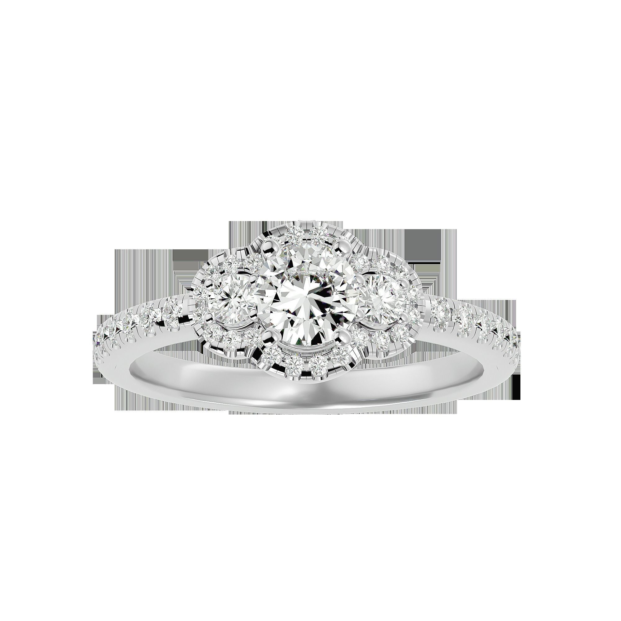 Solitaire ring model 3D print model_7
