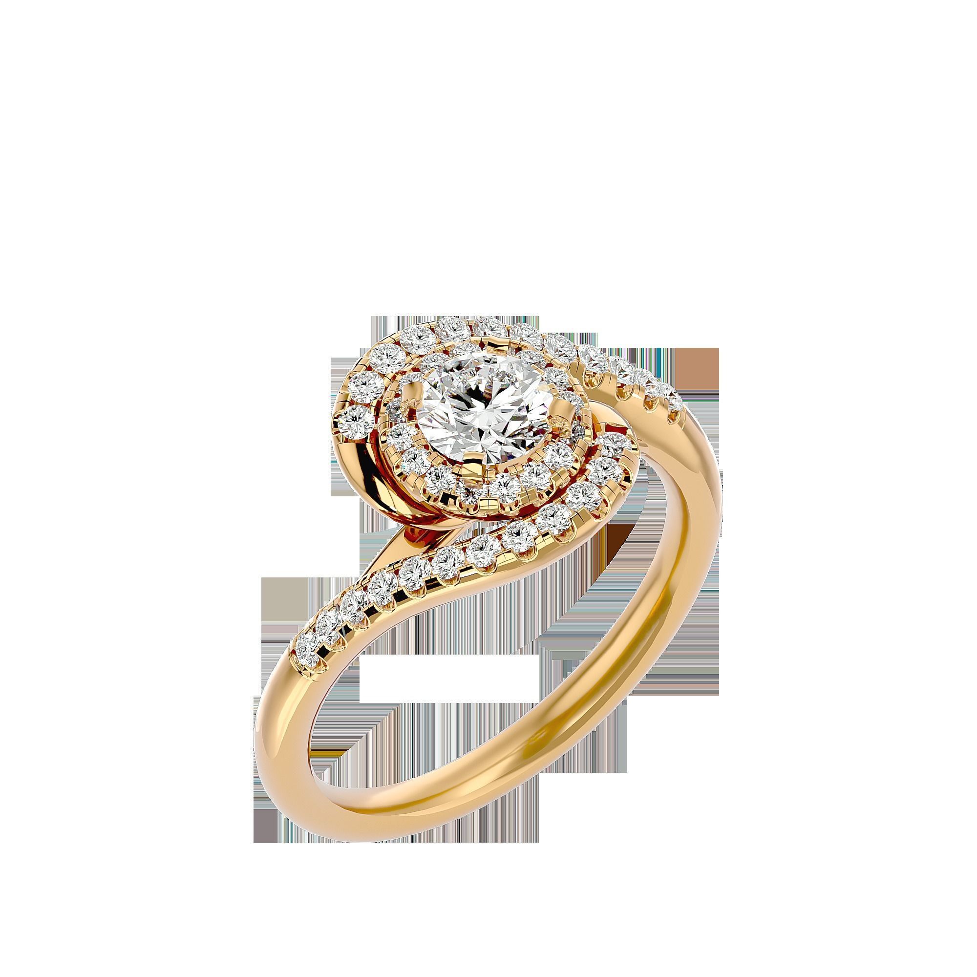 Solitaire ring model 3D print model_23