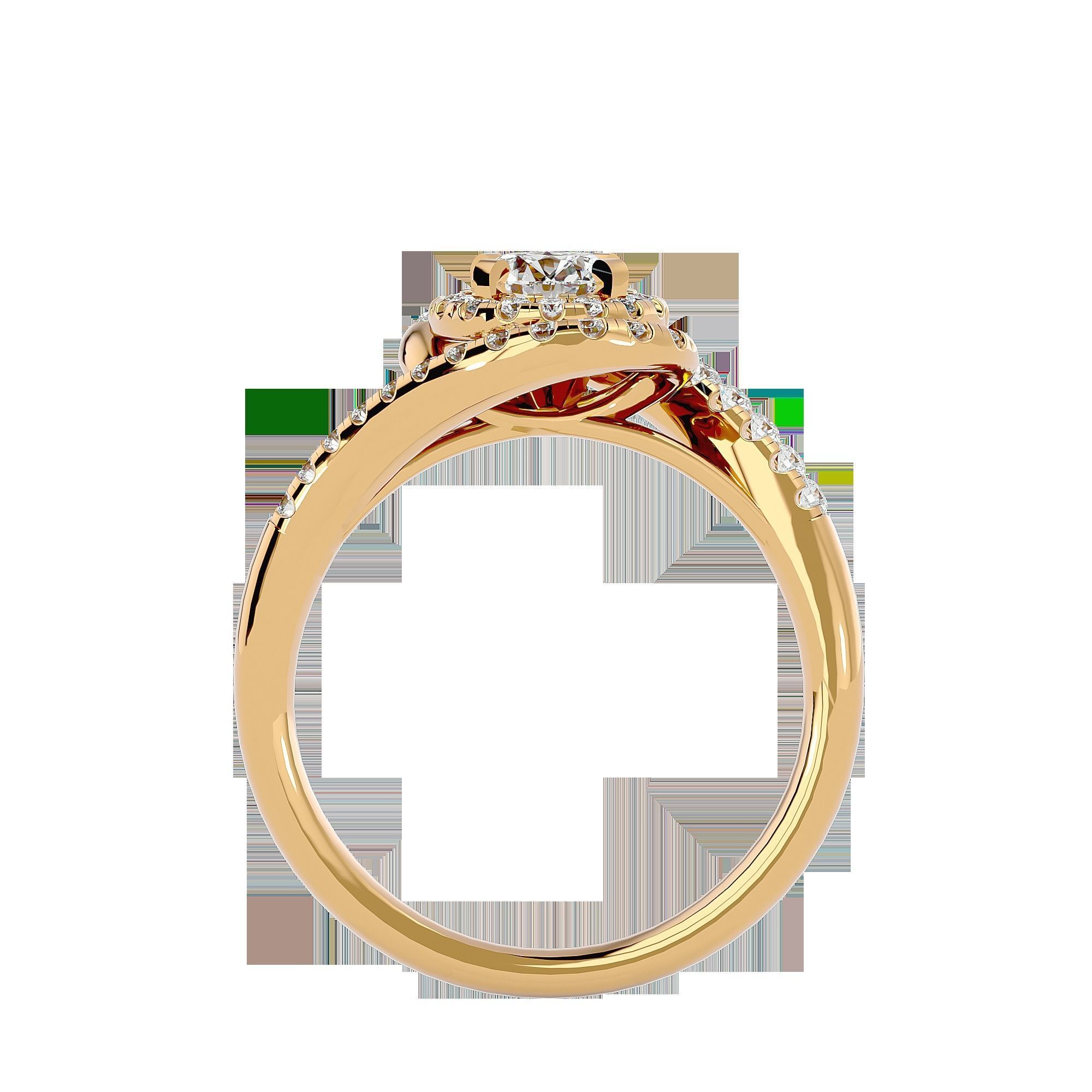 Solitaire ring model 3D print model_11