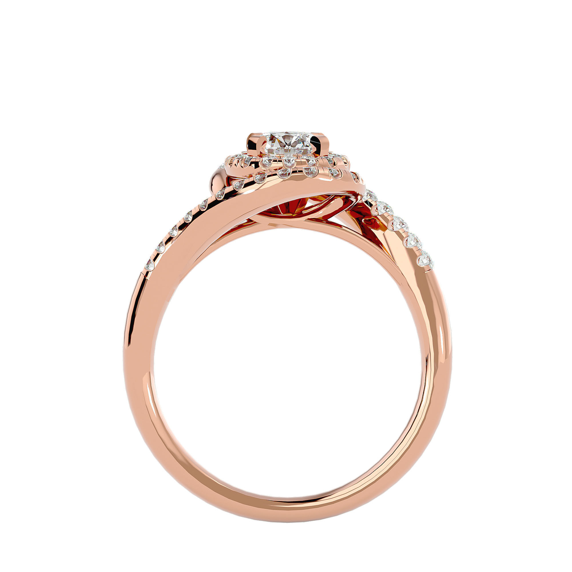 Solitaire ring model 3D print model_12