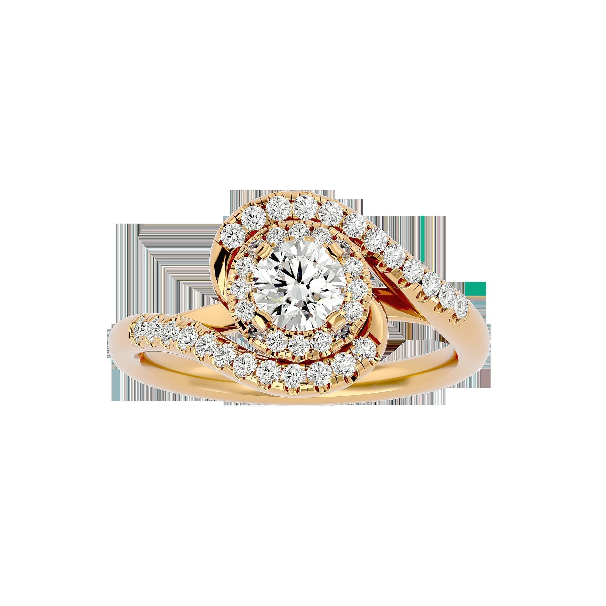 Solitaire ring model 3D print model_3