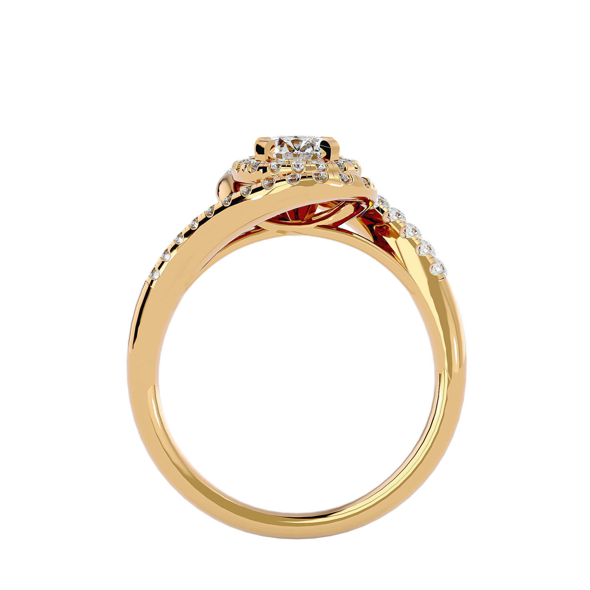 Solitaire ring model 3D print model_10