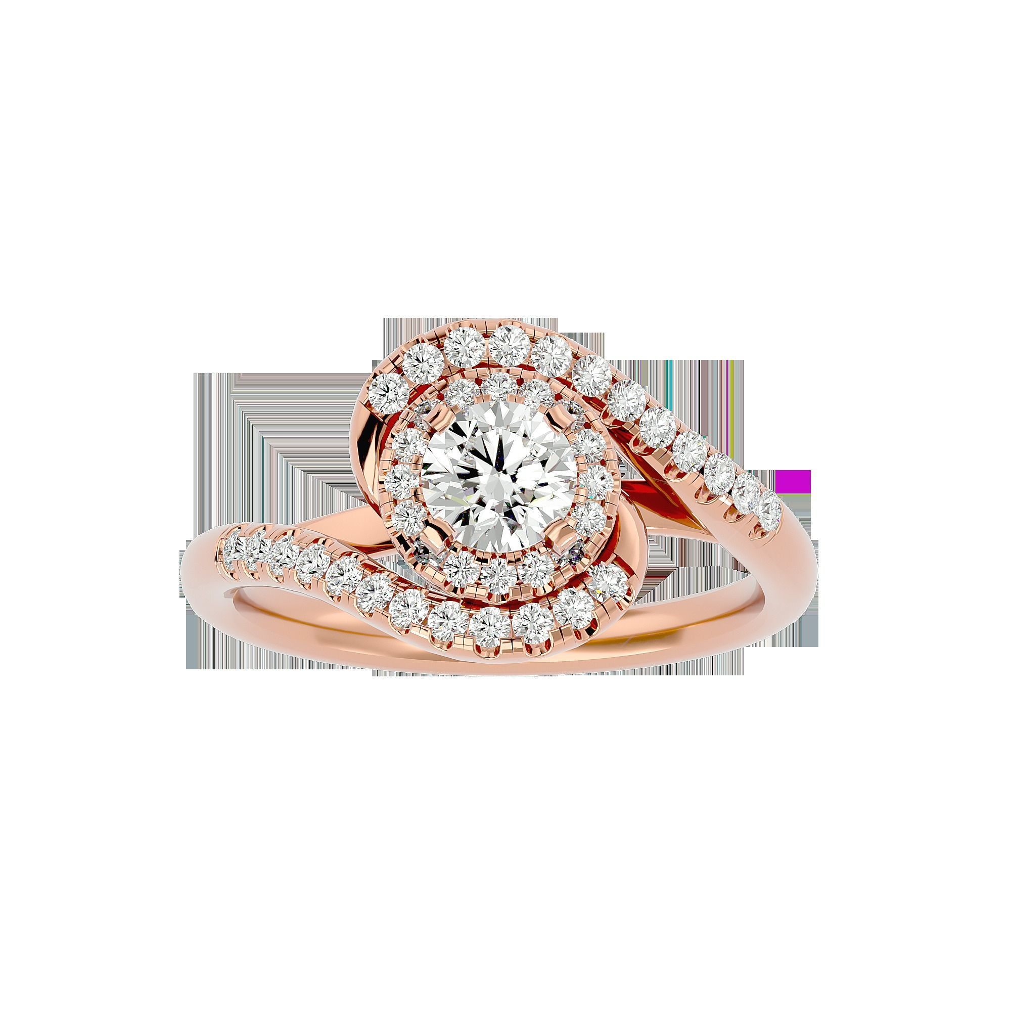 Solitaire ring model 3D print model_5
