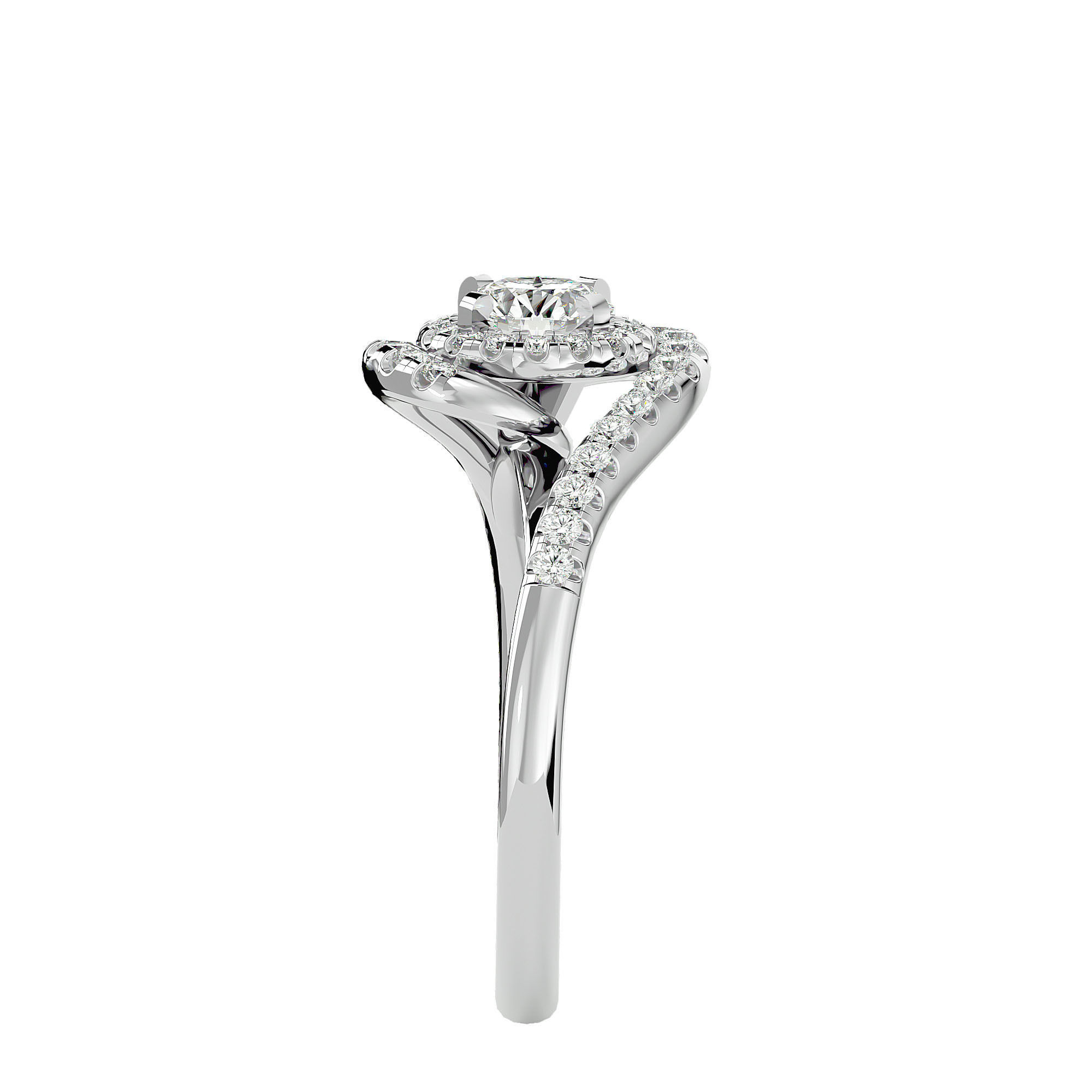 Solitaire ring model 3D print model_18
