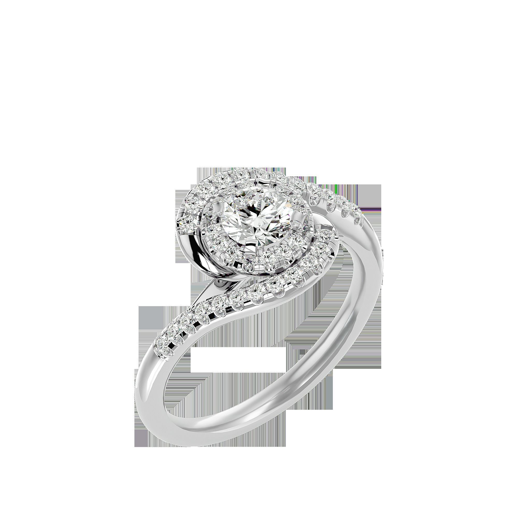 Solitaire ring model 3D print model_21