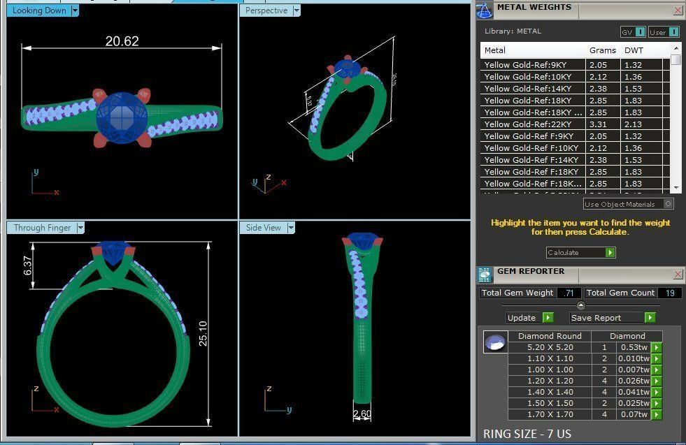 Solitaire ring model 3D print model_25