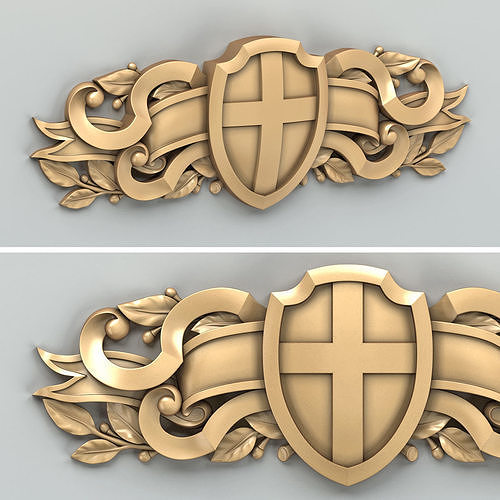 Coat of arms decorative 007 3D model