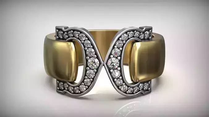 Luxury Diamond Ring Free 3D Jewelry Free 3D print model