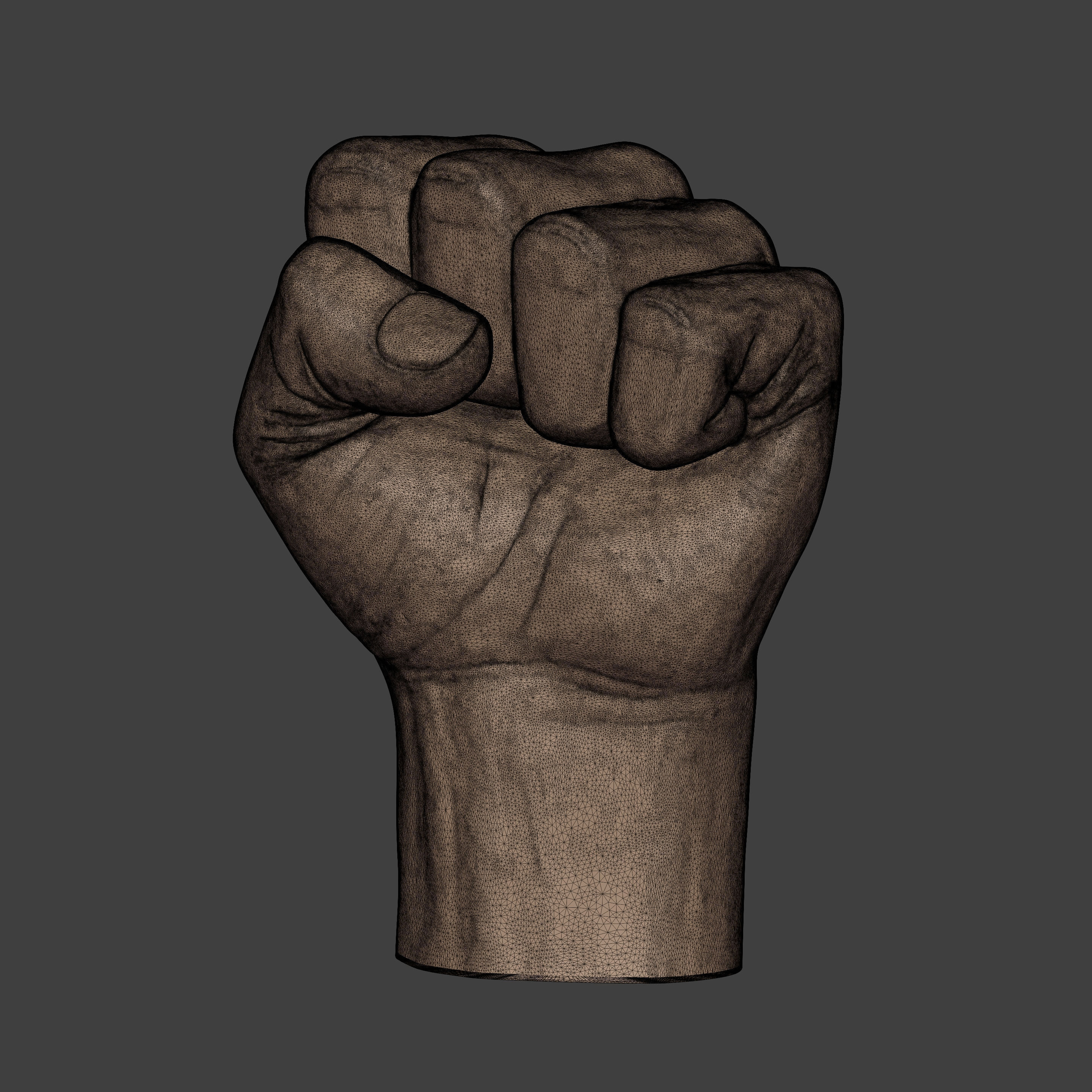 Fist Figurine -- Ready for 3D Printing 3D print model_3