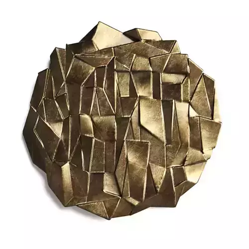 Metal origami wall panel