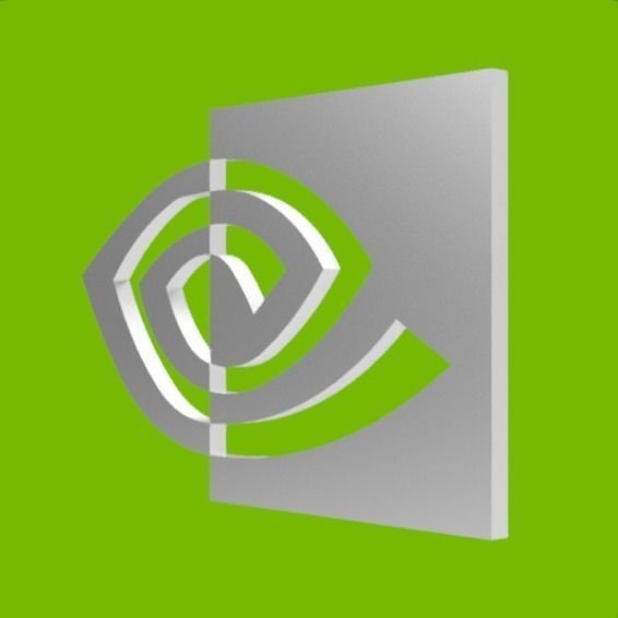 Nvidia 3d logo 3D model_1