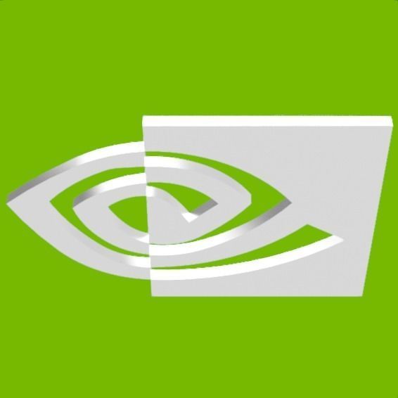 Nvidia 3d logo 3D model_3
