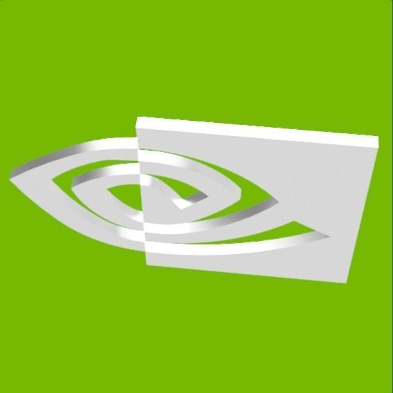 Nvidia 3d logo 3D model_4