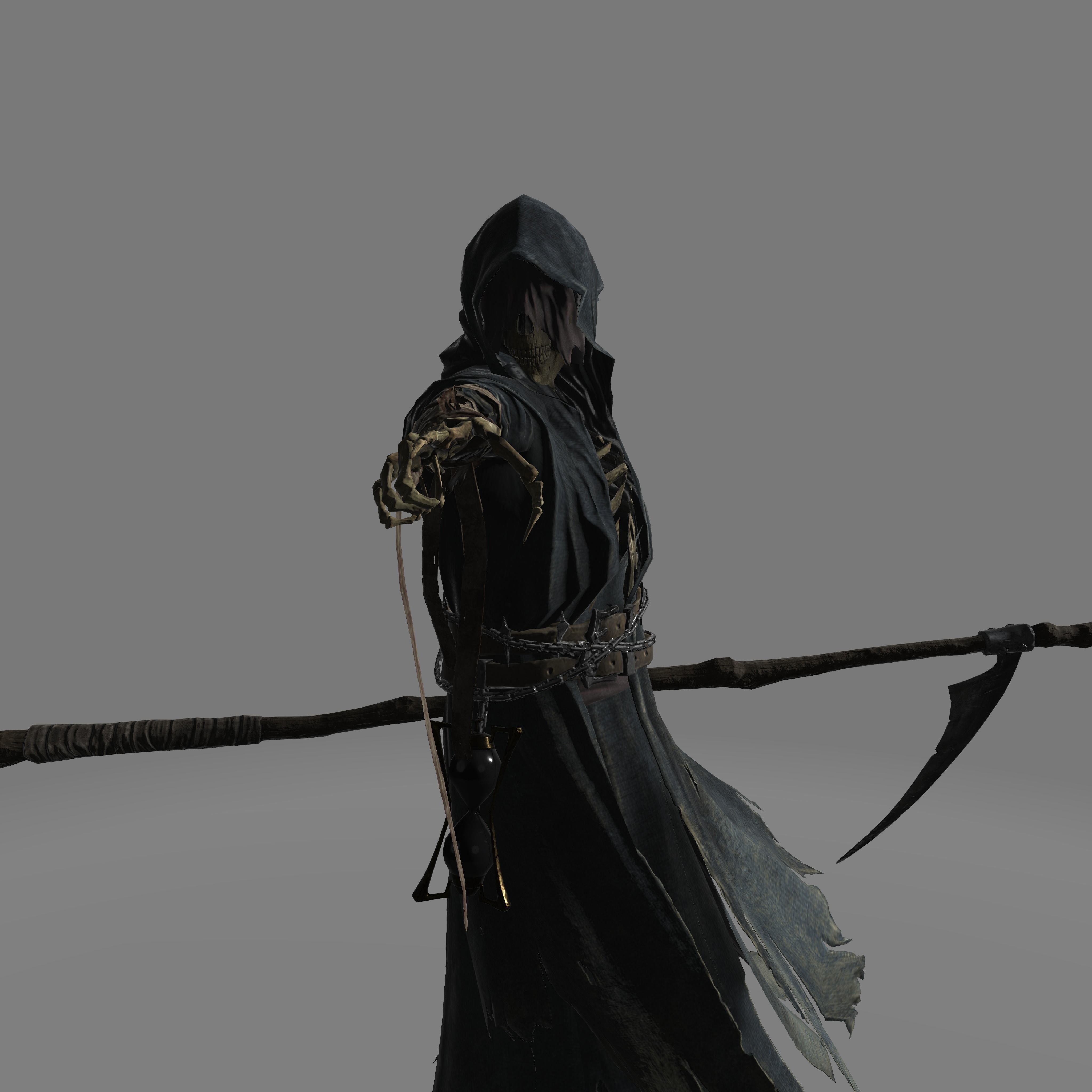 grim reaper Low-poly 3D model_2