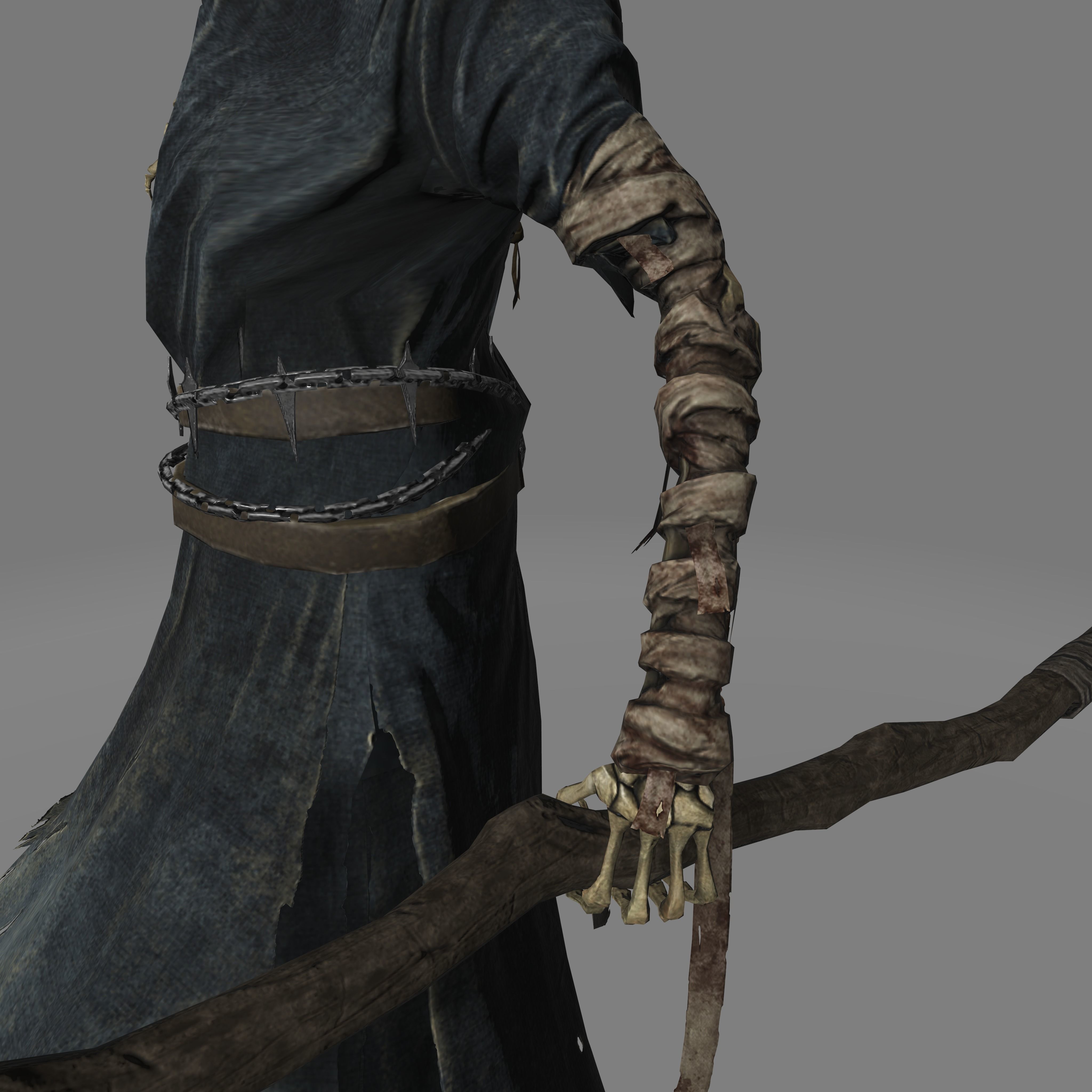 grim reaper Low-poly 3D model_3