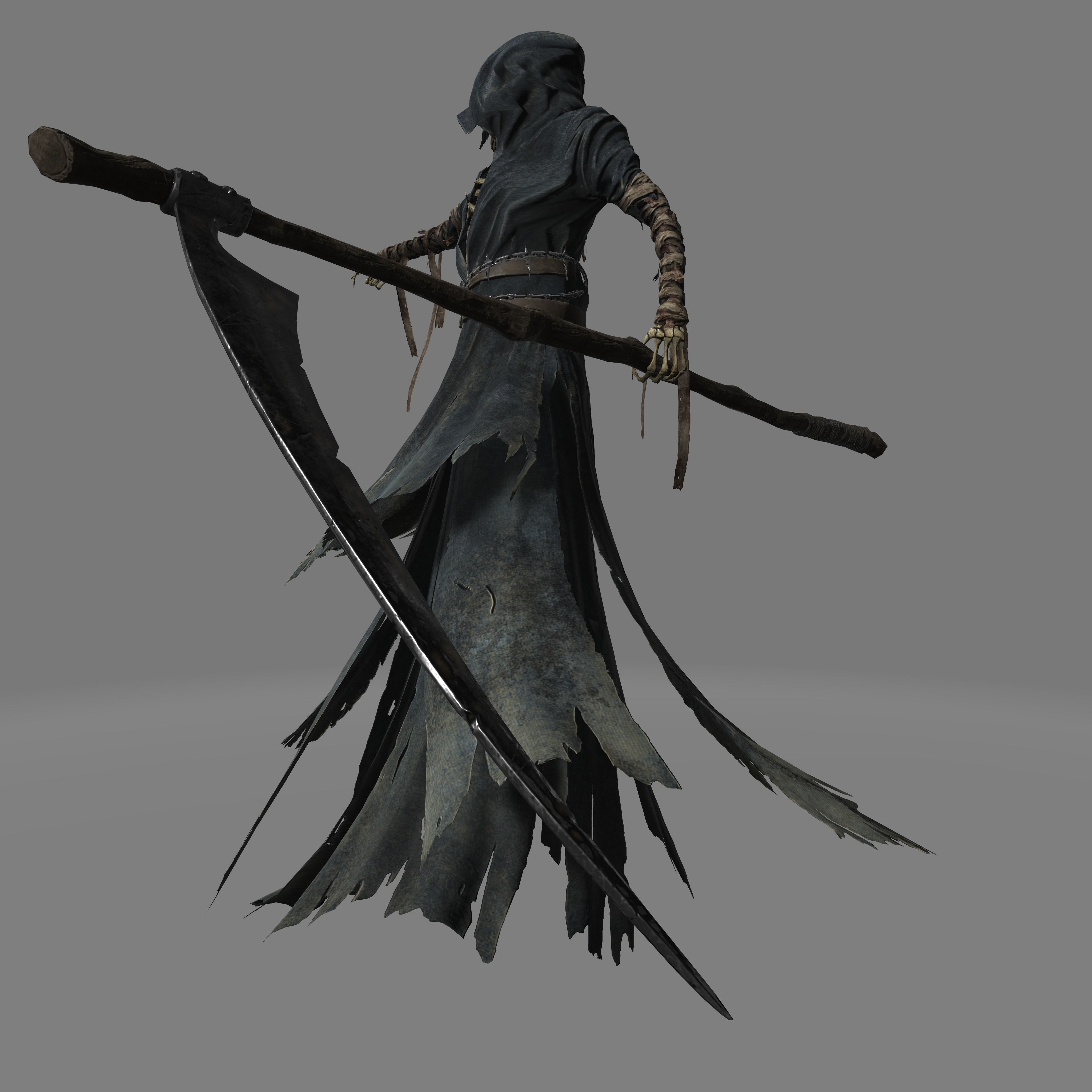 grim reaper Low-poly 3D model_4