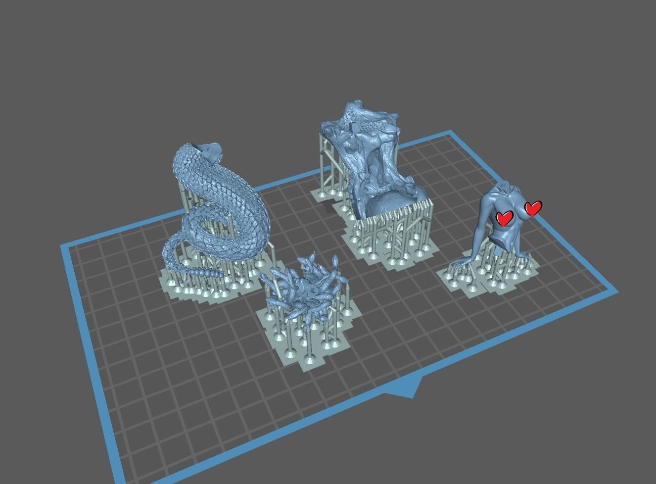 Medusa PinUp - 90mm STL 3D printing file 3D print model_21