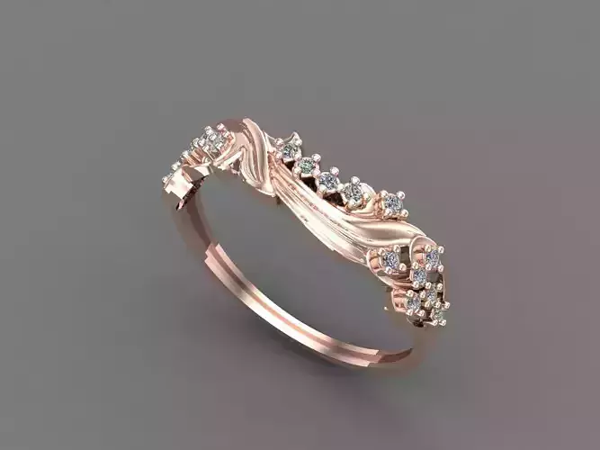 Womens Diamond Signet Ring Women Rings 3dmodels 3D print model