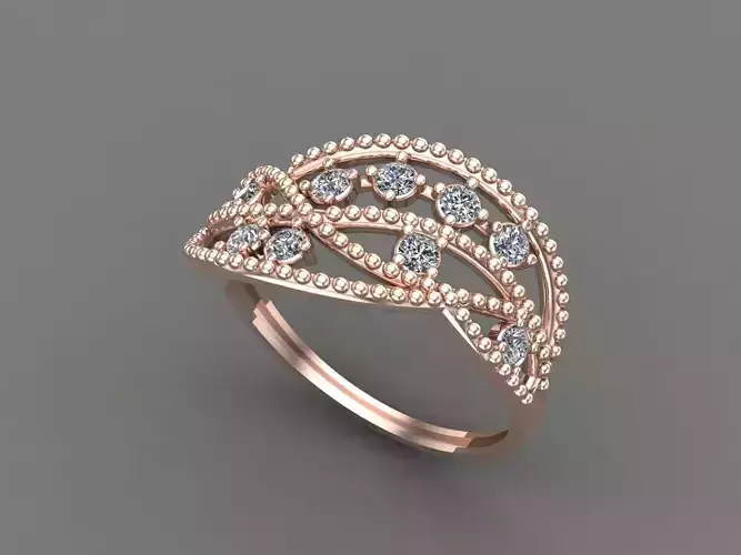 Womens Diamond Signet Ring Women Rings 3dmodels 3D print model