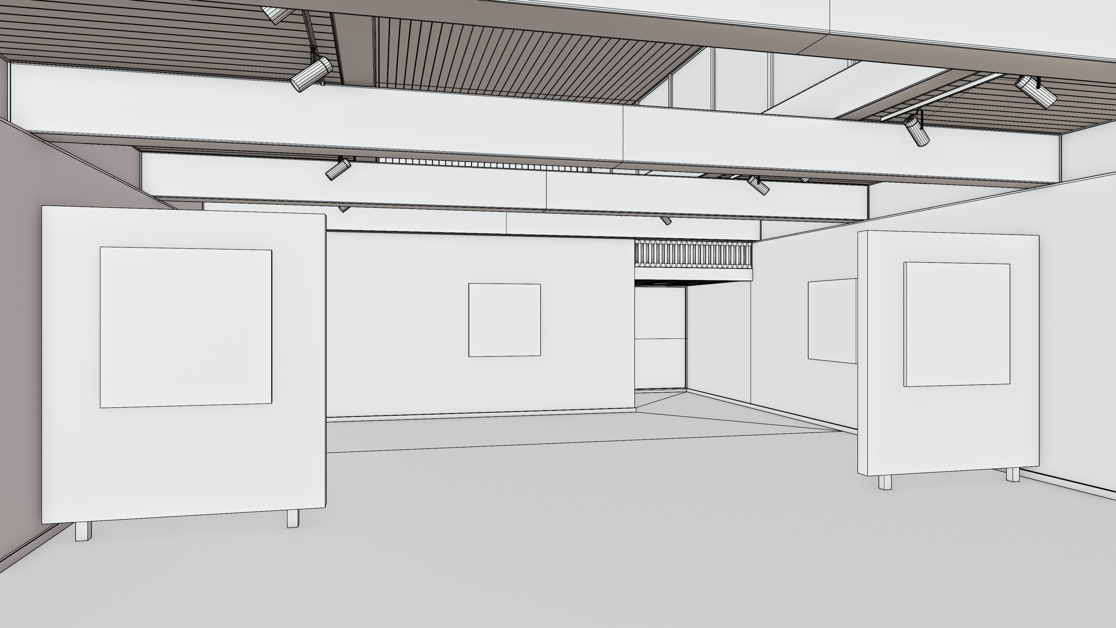 Art Museum Gallery Interior 21 Low-poly 3D model_19