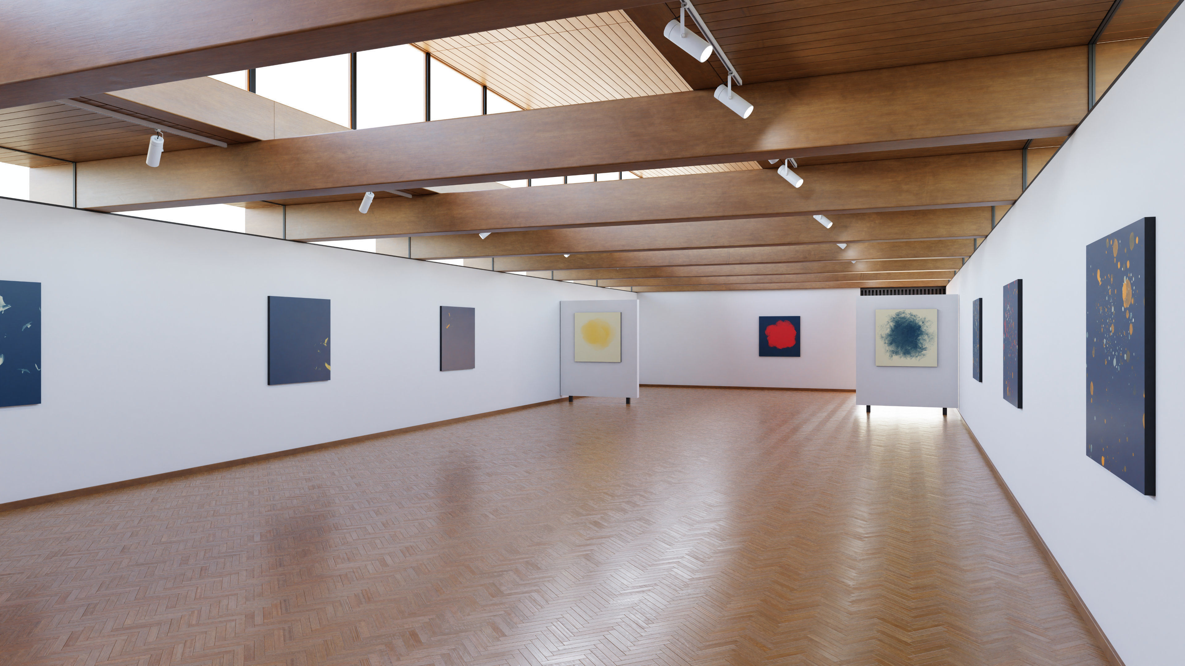 Art Museum Gallery Interior 21 Low-poly 3D model_1