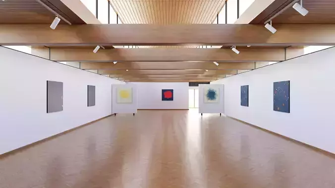 Art Museum Gallery Interior 21 Low-poly 3D model
